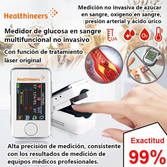 Medidor de glucosa en sangre multifuncional no invasivo GLICOMAX
